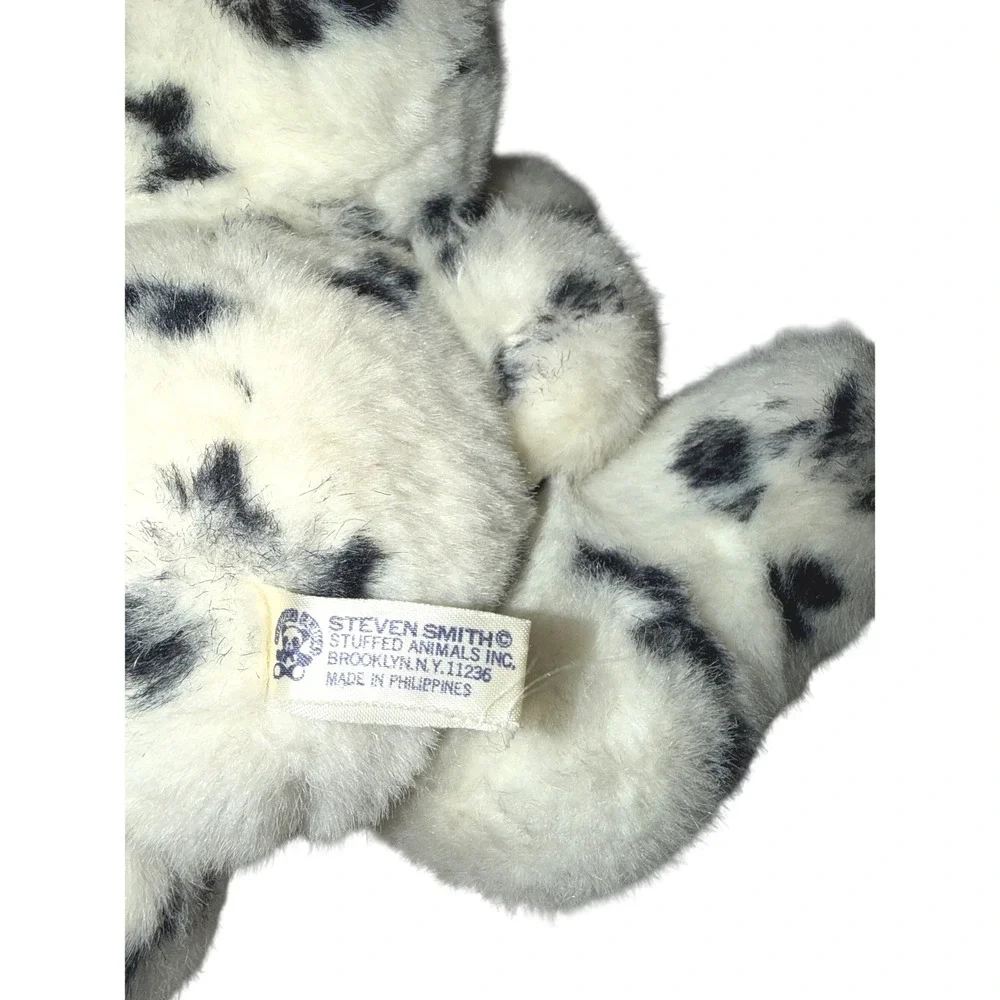Steven Smith Stuffed Animals Dalmatian Dog Plush White Black Spotted Vintage